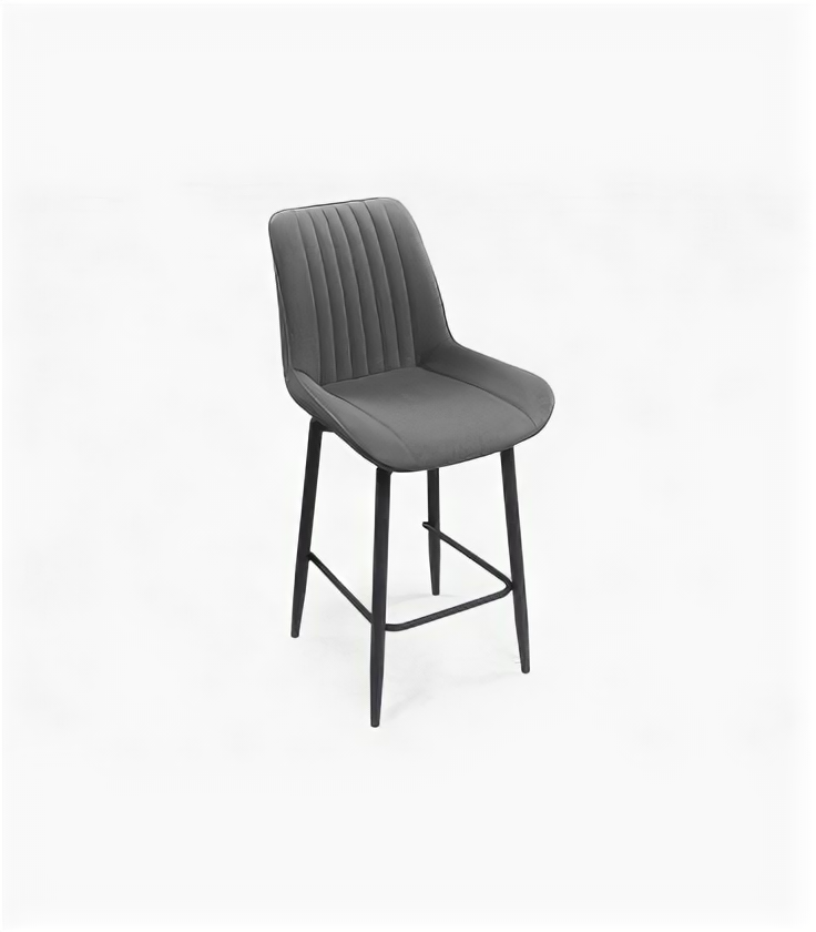 Полубарный стул Седа К крутящийся темно-серый / черный
