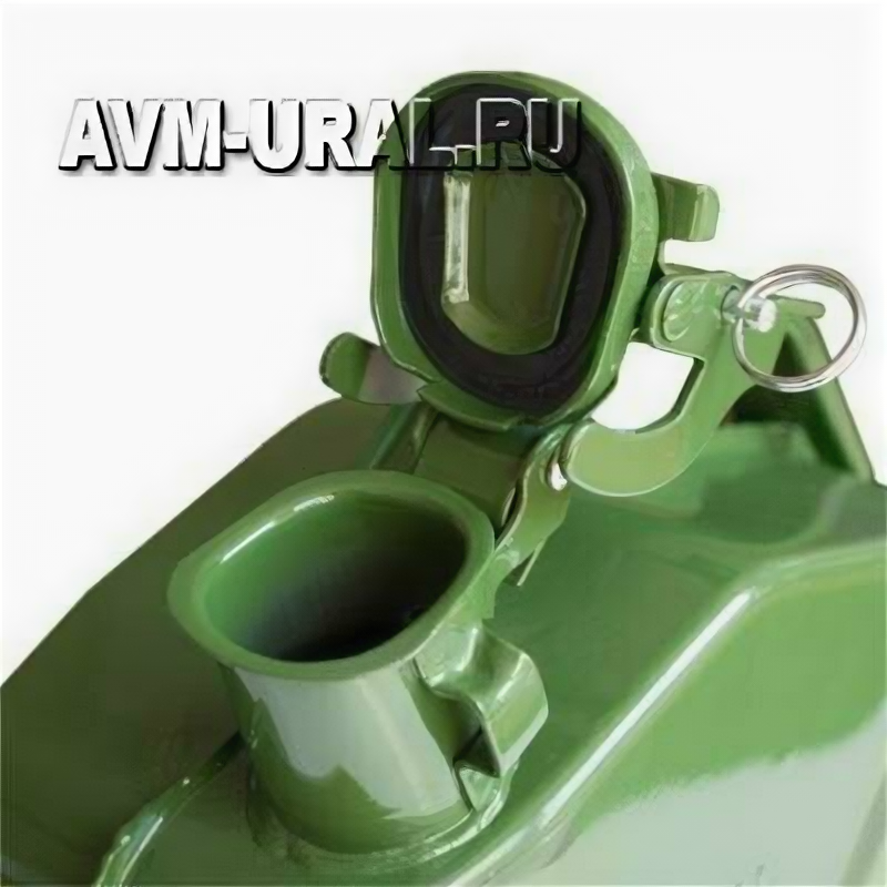 фото AVS A07417S Канистра металлическая AVS вертикальная 5 л зелёная, вертикальная