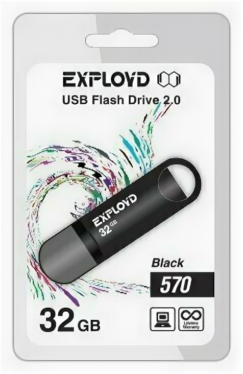 Флешка EXPLOYD 570 32GB Black
