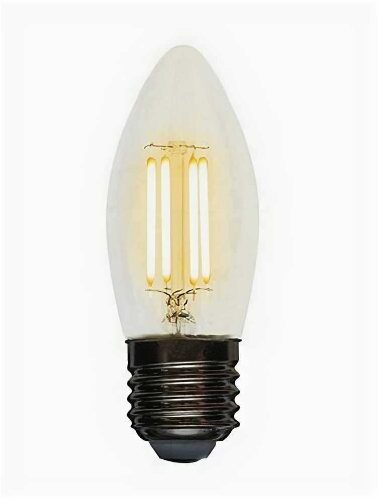Лампа Rexant 604-093 филаментная свеча CN35 9.5 Вт 950 Лм 2700K E27 прозрачная колба