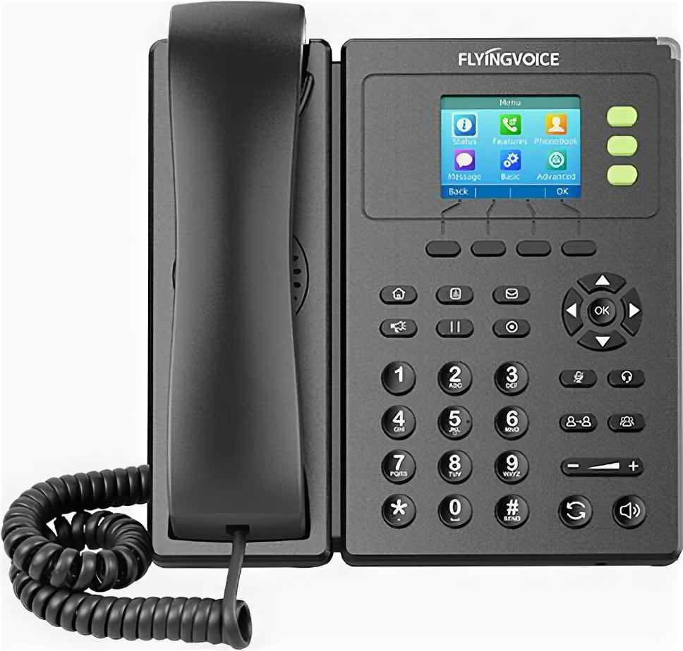FLYINGVOICE Телефон IP Flyingvoice FIP-11СP черный