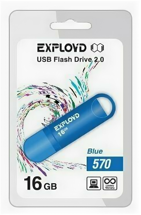 Флешка EXPLOYD 570 16GB Blue