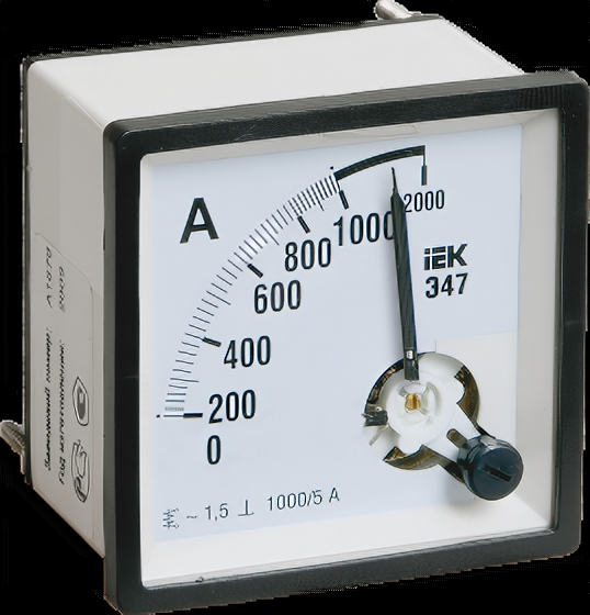 Амперметр Э47 2000/5А 72х72 AC включение через трансформатор (класс точности 1.5) | код IPA10-6-2000-E | IEK ( 1шт. )