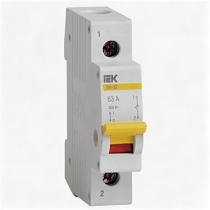 фото Выключатель нагрузки (мини-рубильник) ВН-32 1Р 25А | код. MNV10-1-025 | IEK (2шт.в упак.)