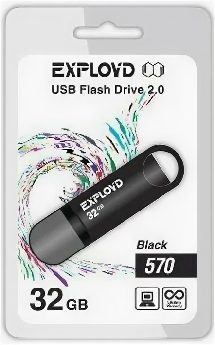 USB flash накопитель Exployd 570 32GB черный