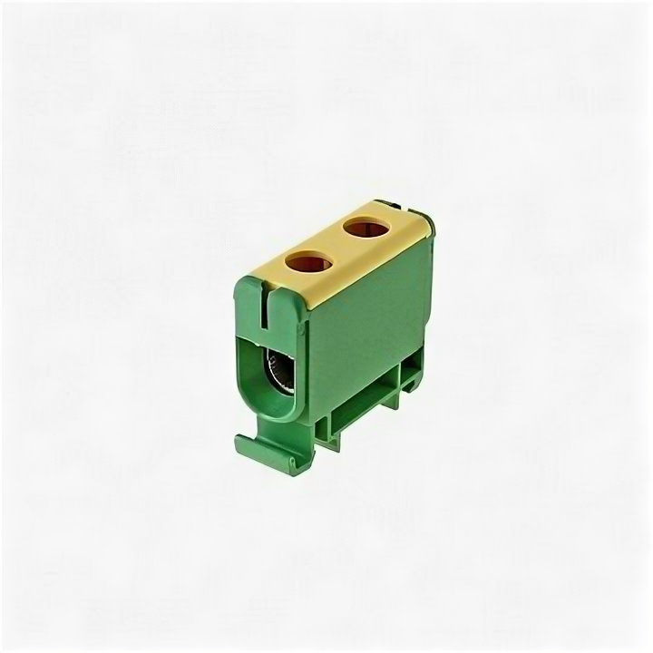 фото Клемма для заземления с винтовым зажимом 50мм.кв, желто-зеленый, plc-kvs-16-50-y-green | код. plc-kvs-16-50-y-green | EKF (3шт.в упак.)