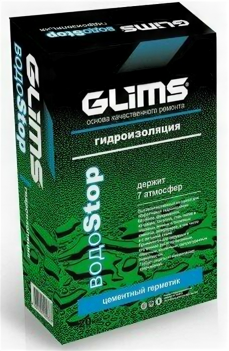 фото Гидроизоляция цементная Glims BoдoStop, 20 кг