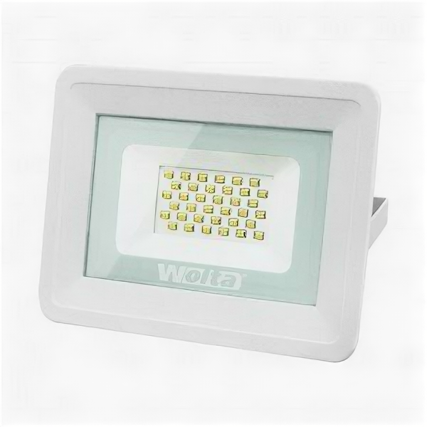 Прожектор светодиодный Wolta 30W (2500Lm) SMD 5500K 6K IP65 180x32x172мм белый WFL-30W/06W