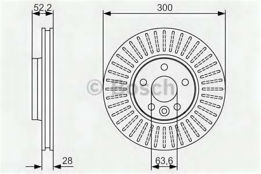 BOSCH [S10] тормозной диск передний BOSCH 0986479974