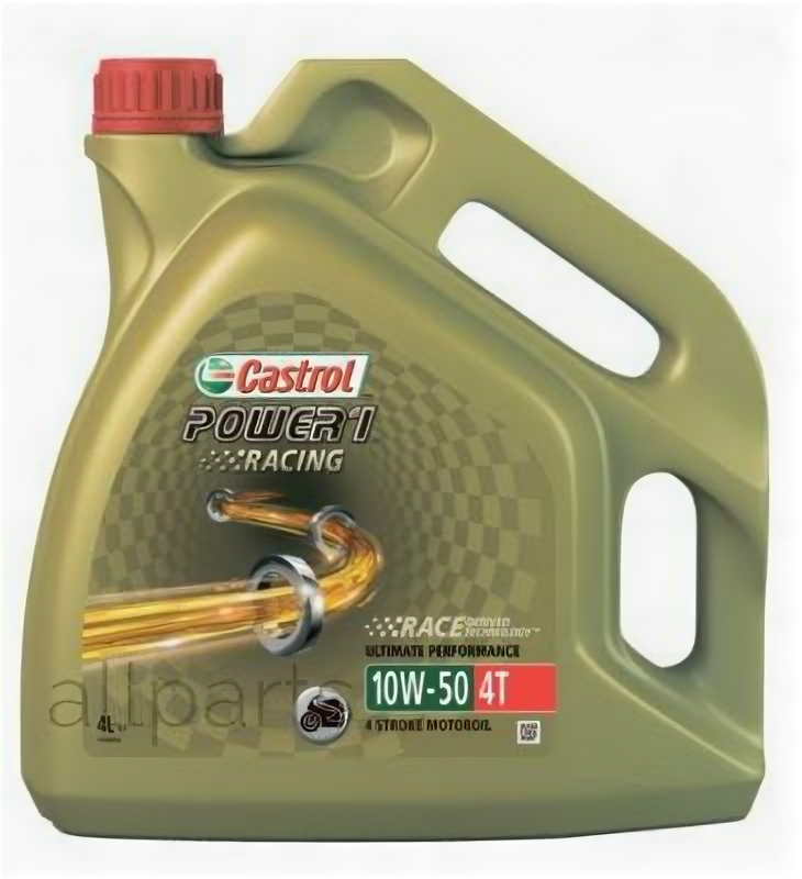 CASTROL 15048E Масло Power 1 Racing 4T 10W-50 4л SL JASO MA-2