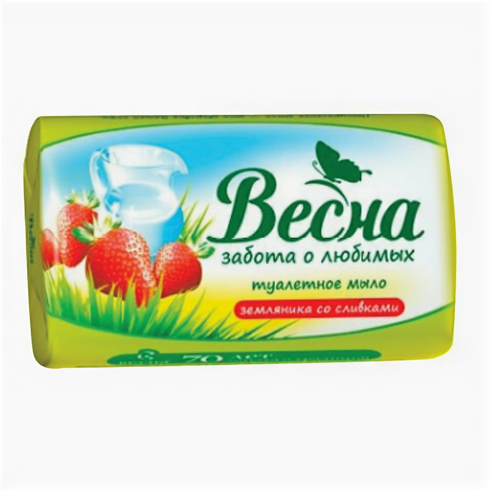 фото Мыло туалетное весна косметик 90 г "Земляника со сливками" (6090)