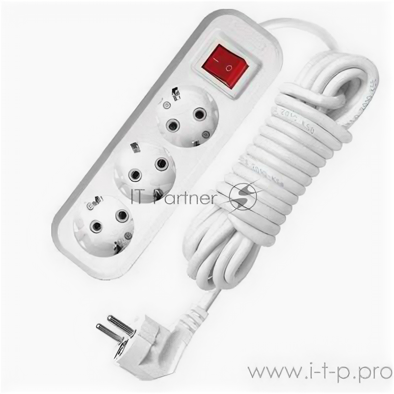 Удлинитель 3х3м с заземл. 16А IP20 S-303 с выкл. ПВС 3х1 UNIVersal 9631986 9631986