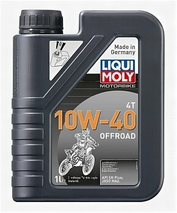 Моторное масло Liqui Moly Motorbike Offroad 4T 10W-40, для мотоциклов, HC- синтетическоe, 1л, (3055) .