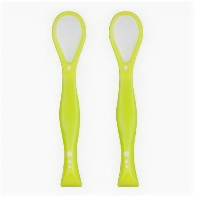 Ложки для кормления с гибкой ручкой BABY SPOON (15003) салатовый Happy Baby