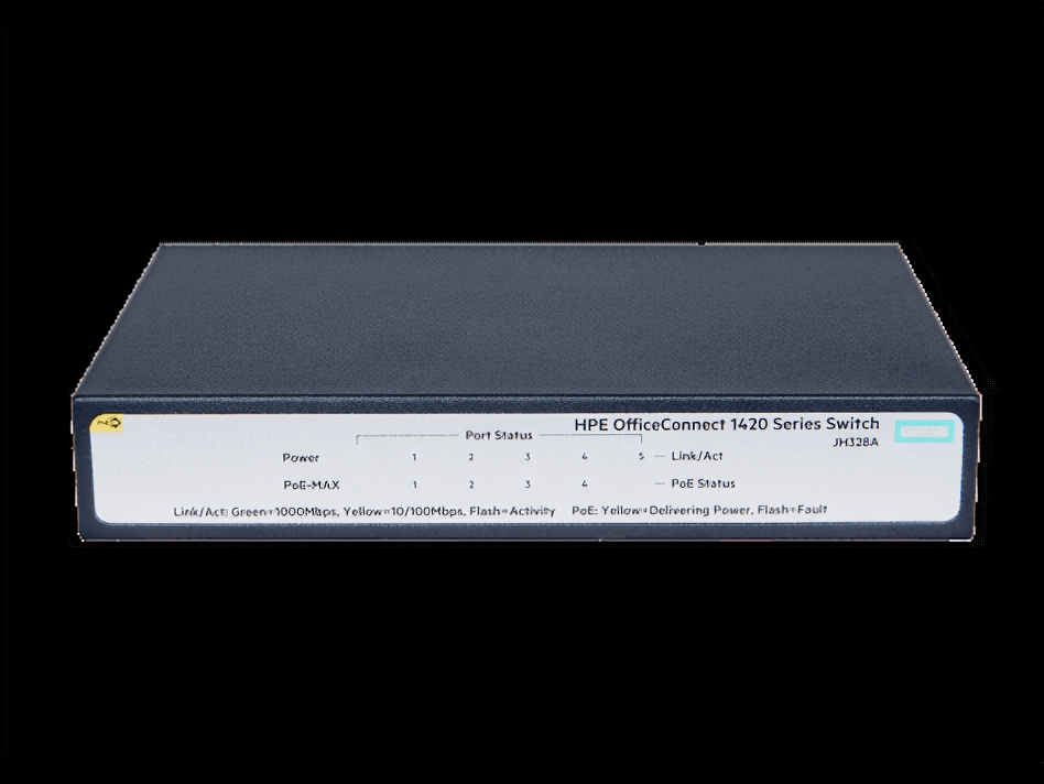 Коммутатор HP OfficeConnect 1420, 5G, PoE+ (JH328A)