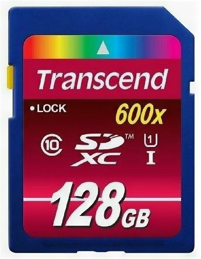 Карта памяти Transcend 128GB SDXC Class 10 UHS-I 600x (TS128GSDXC10U1)