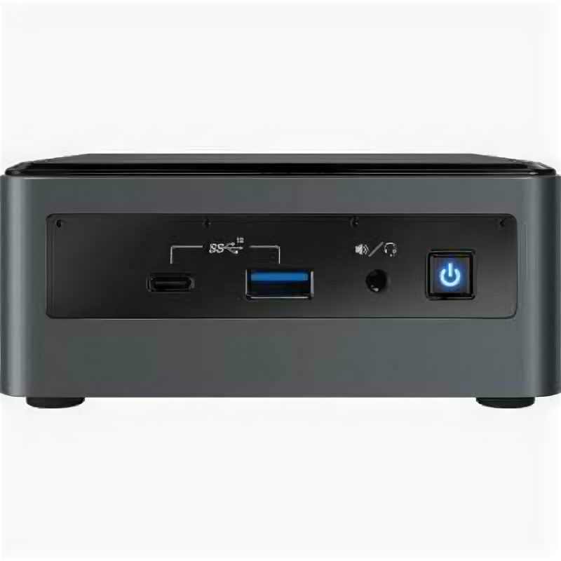 Компьютер Intel NUC NUC10I7FNHN (Intel Core i7 10710U, 1.1 GHz - 4.7 GHz, No Ram DDR4 max 64 Gb, No HDD 1x 2.5", 1x M.2, DVD нет, Intel UHD Graphics, No OS, черный, без кабеля питания, NUC10I7FNHN)