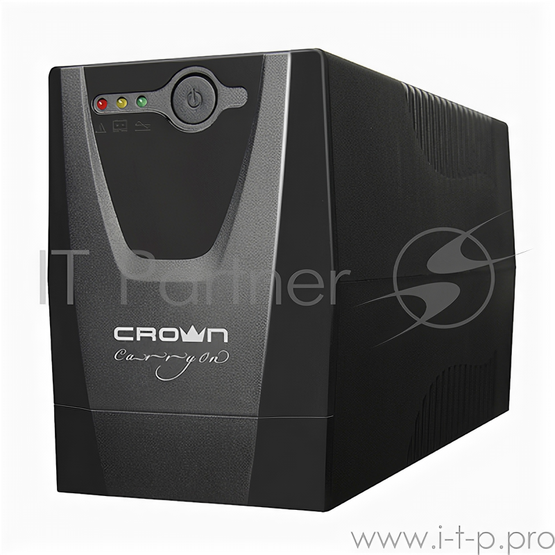 ИБП Crown Cmu-650x (600ВА/300 Вт; Off-Line; 1хEuro+1хIEC-320 резервным питанием и фильтрацией; 12V/7 .