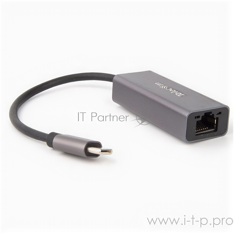 Кабель-переходник USB 3.1 Type-C --)RJ-45 1000Mbps Ethernet, Aluminum Shell, 0.15м Telecom (tu320m)