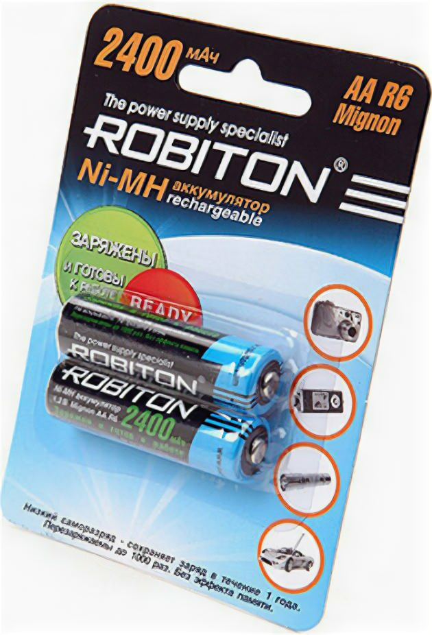 Аккумулятор Robiton AA 2400 mAh R2U (уп 2 шт) .