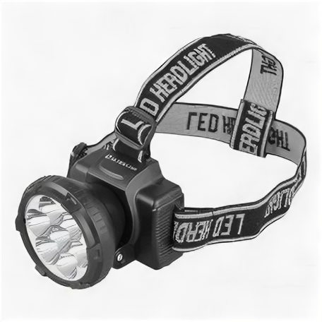 Ultraflash фонарь налобный LED5364 (акк. 4V 0.5Ah) 1св/д 0.5W (30lm),черн/пласт,отраж,2 реж,з/у 220V e11258