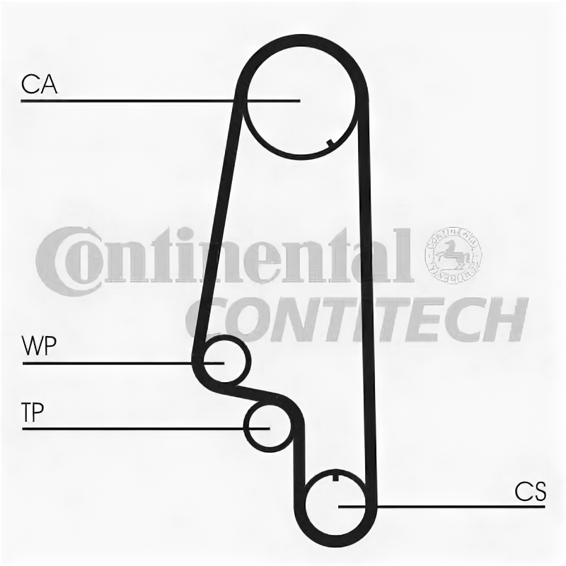 CT845_ремень ГРМ! 132x190\ VW Polo 1.0 94-96 CONTITECH CT845