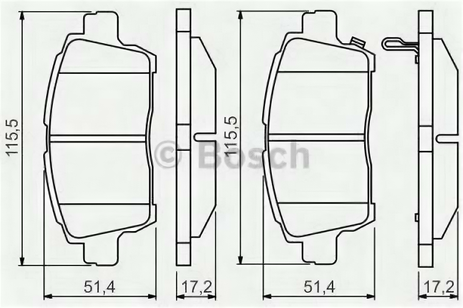 Дисковые тормозные колодки передние Bosch 0986495242 (4 шт.)