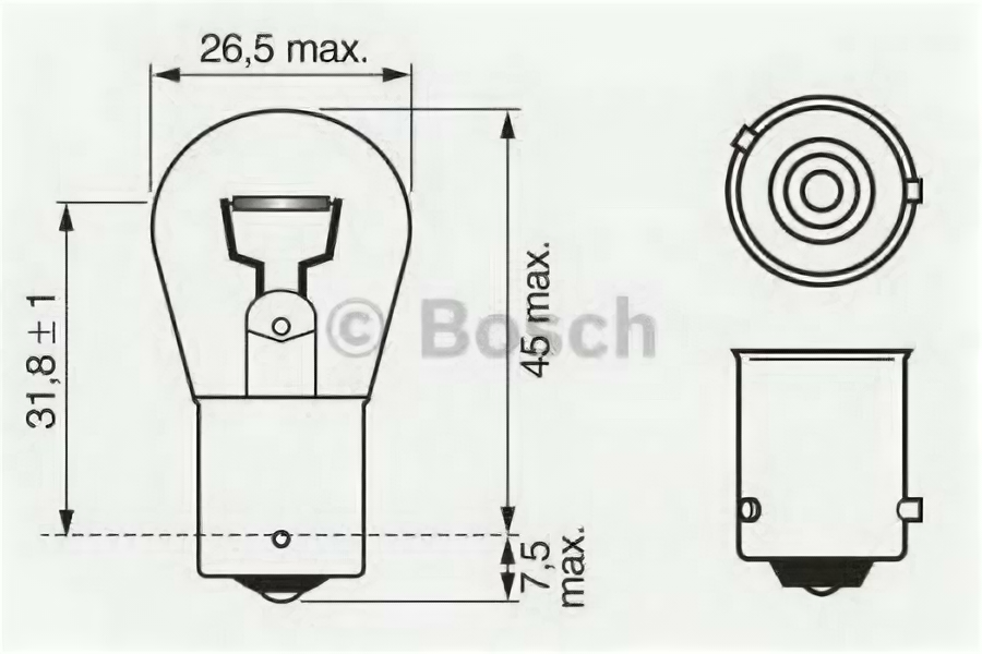 Лампа поворотника PY21W 21 W Pure Light - Standard BOSCH 1987302213