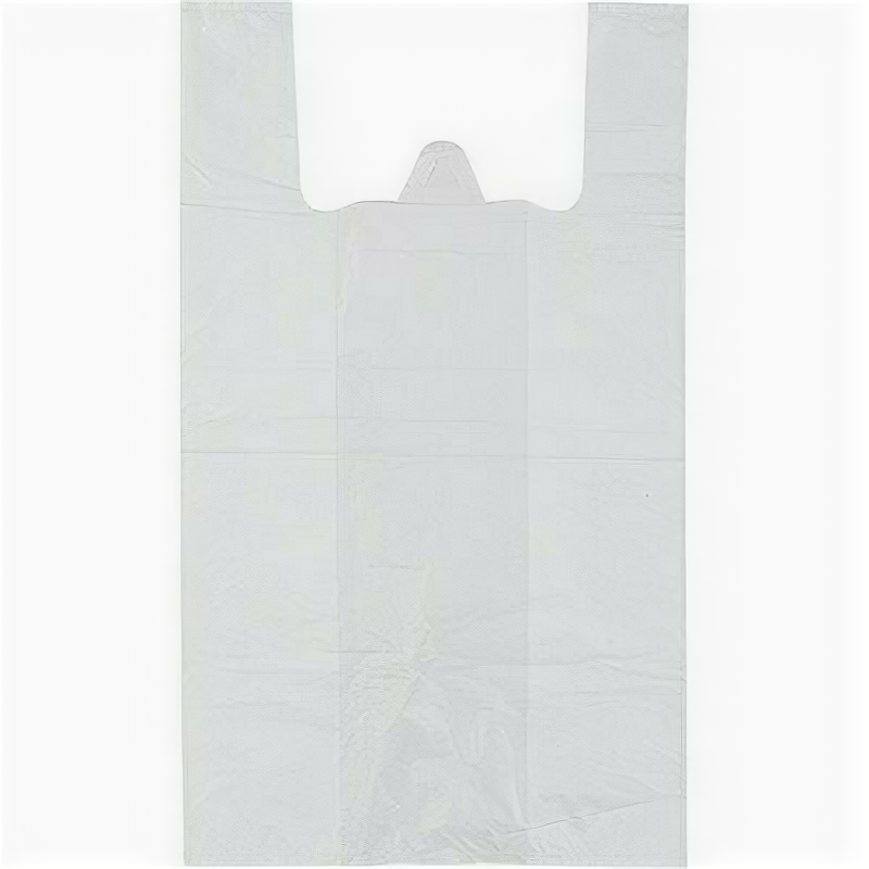 Пакет-майка ПНД белый 15 мкм (30+18х55 см, 100 штук в упаковке), 57602 - фотография № 3