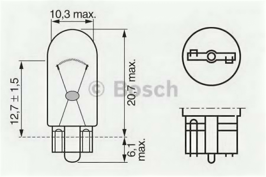 Лампа салона W3W 3 W Pure Light - Standard BOSCH 1987302217