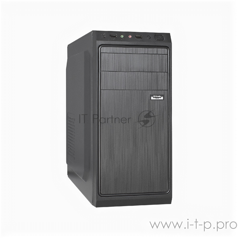 Корпус Miditower ExeGate XP-401 Black, Atx, (без Бп), 2*USB, Audio Ex283729rus .