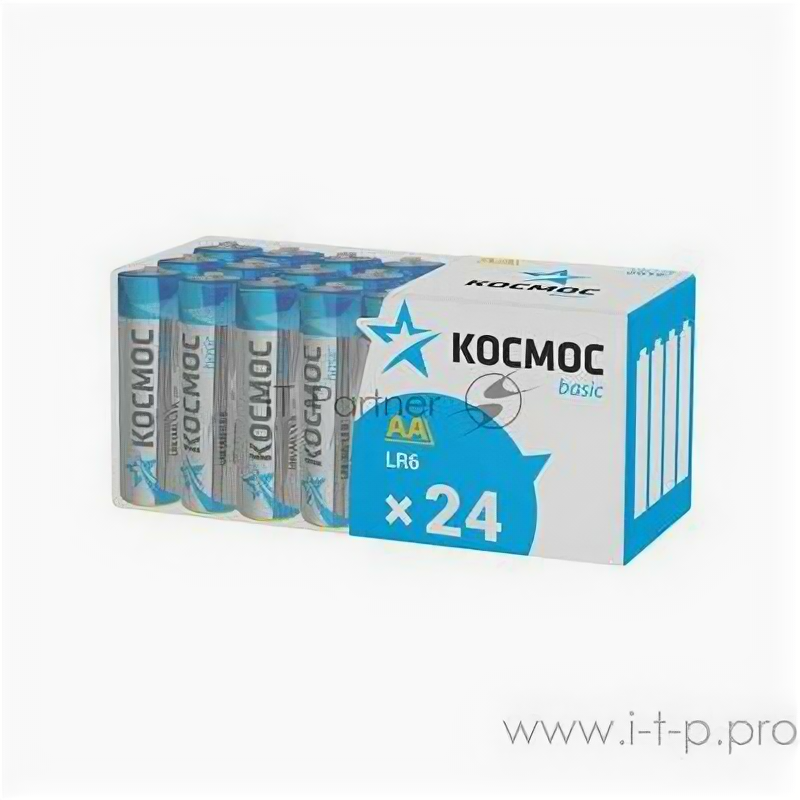 Элемент питания алкалиновый LR6 пласт. бокс (уп.24шт) Космос Koclr6_24box Koclr6_24box