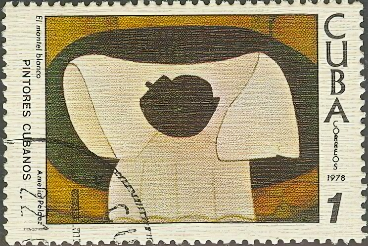 фото (1978-069) Марка Куба "Скатерть" Картины Амелии Пелаэс III Θ