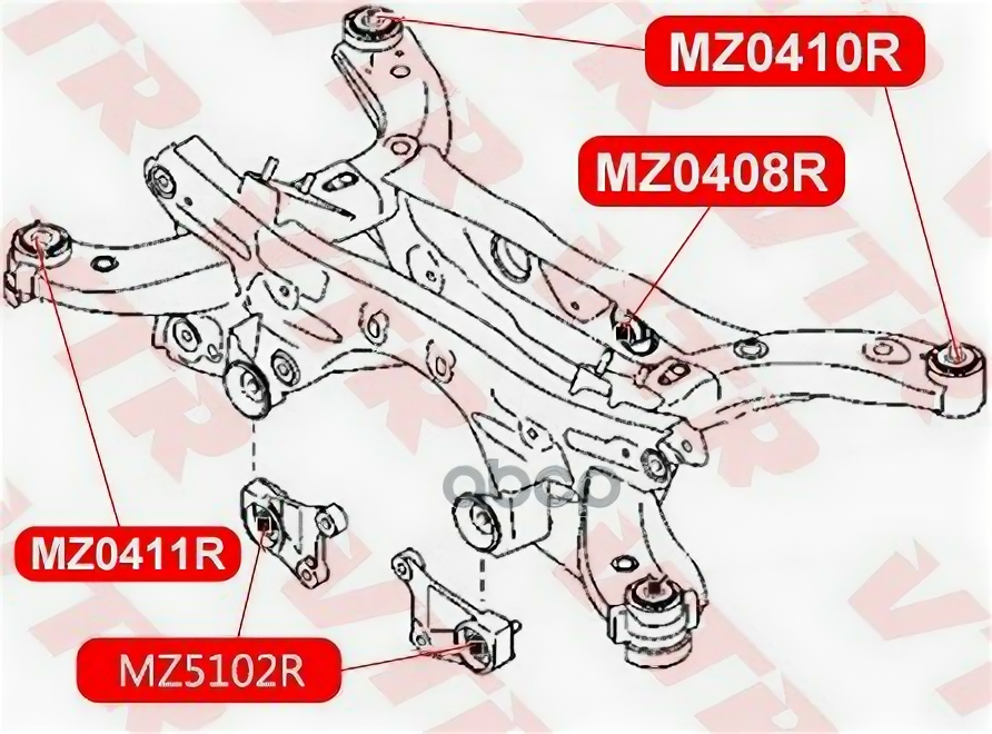 Сайлентблок Дифференциала VTR арт. MZ5102R