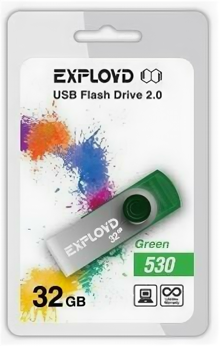 Флешка EXPLOYD 530 32GB Green