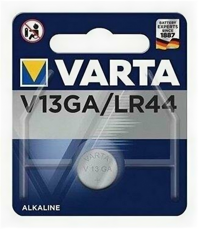 Батарейка Varta V13GA Alkaline 1.5V BL1 , 1шт.