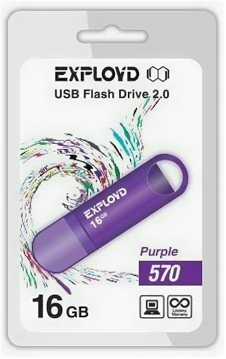 Флешка EXPLOYD 570 16GB Purple