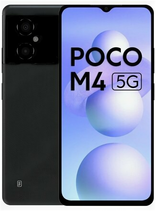 Смартфон Xiaomi Poco M4 5G 6/128 ГБ Global, заряженный черный