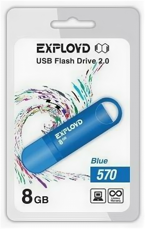 Флешка EXPLOYD 570 8GB Blue