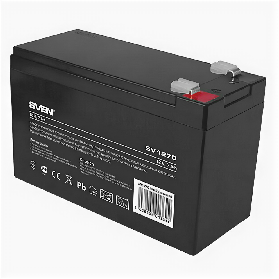 Аккумуляторная батарея для ИБП любых торговых марок 12 В 7 Ач 151х65х100 мм SVEN SV-0222007