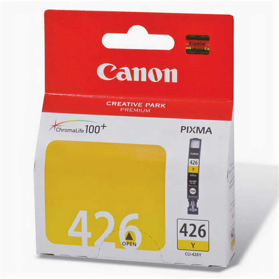 Картридж струйный CANON (CLI-426Y) Pixma MG5140/MG5240/MG6140/MG8140, желтый, оригинальный, 446 стр., 4559B001