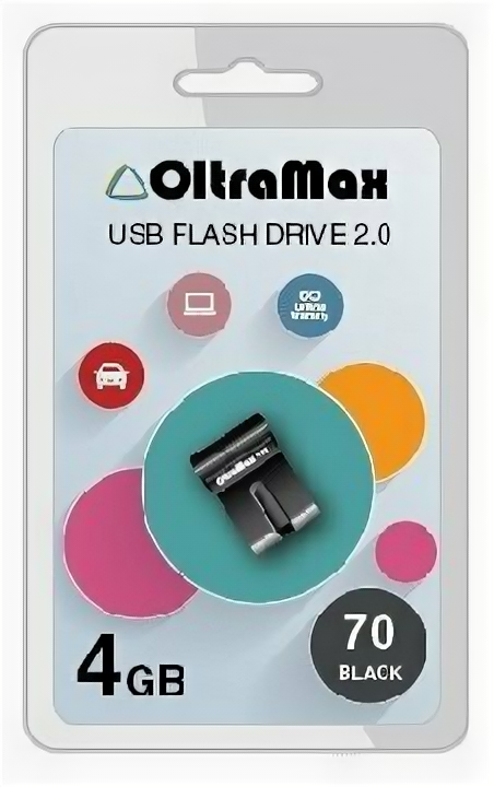 Флешка OltraMax 70 4GB USB 2.0 (OM-4GB-70) Black