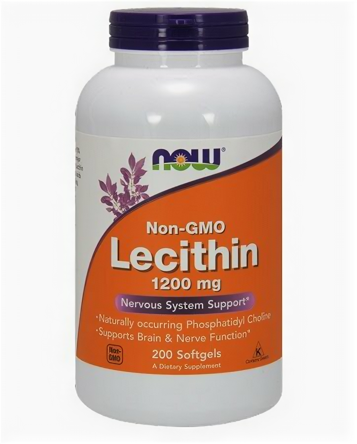 NOW Lecithin 1200 mg (200 гелевых капсул)