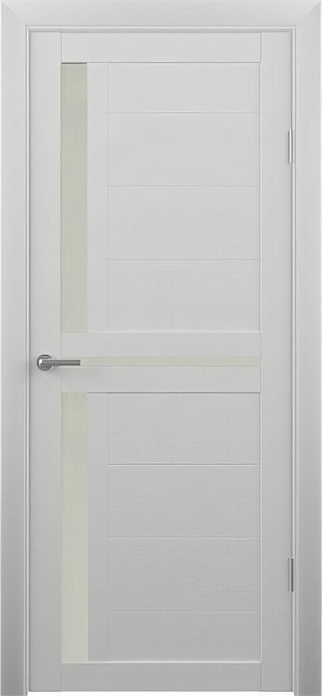 Межкомнатная дверь (комплект) Albero Кельн Эко-Шпон / Кедр снежный / Стекло мателюкс