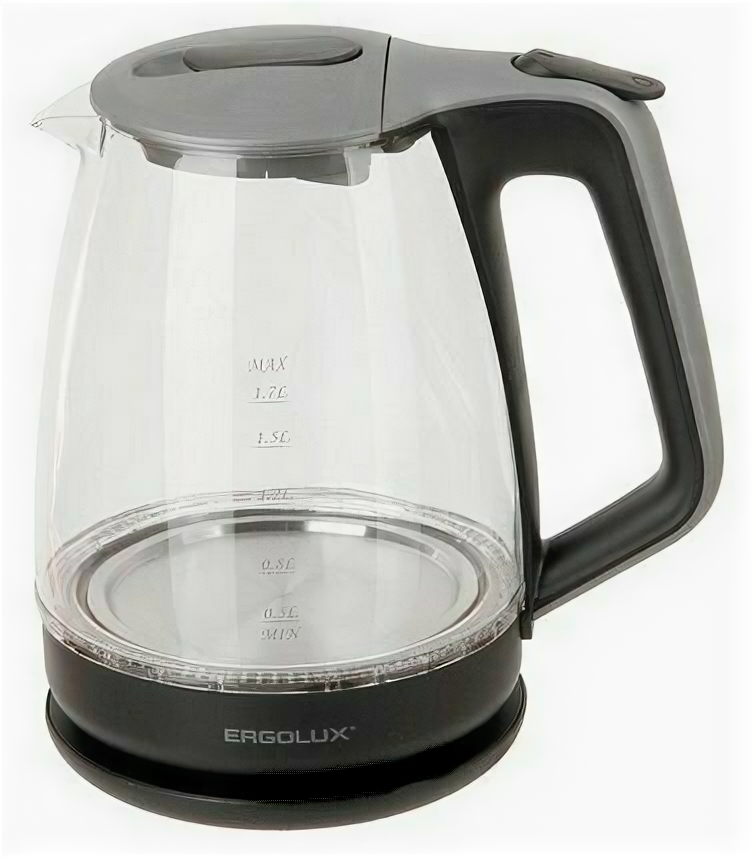 Чайник Ergolux ELX-KG01-C42 серебристо-черный