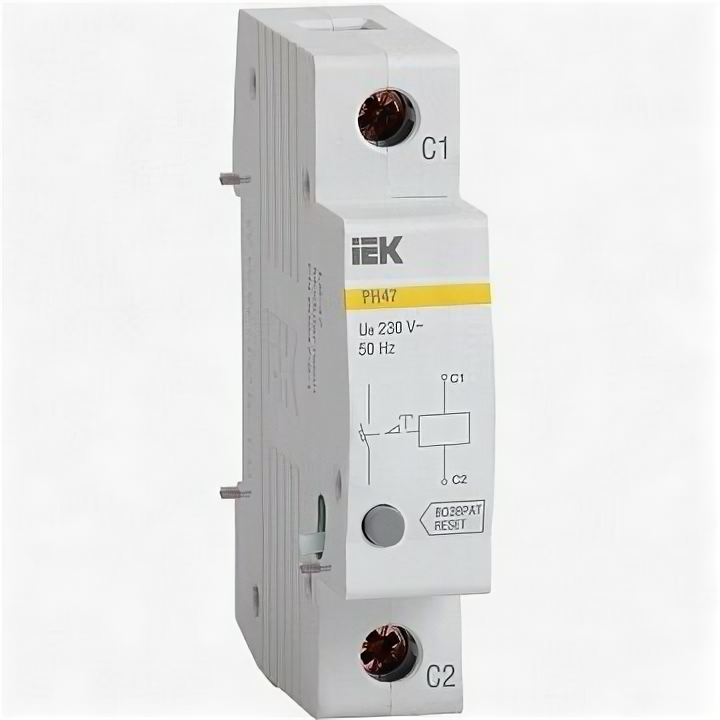 фото Расцепитель независ.РН47 новая серия на DIN-рейку | код. MVA01D-RN | IEK (2шт.в упак.)