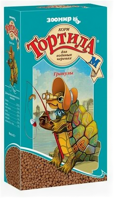фото Тортила тортила-м Гранулы корм для водяных черепах коробка 904 0,09 кг 34585 (12 шт)
