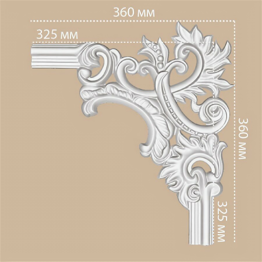 Угол Decomaster 97803-2R В360хШ25хД325 мм / Декомастер.