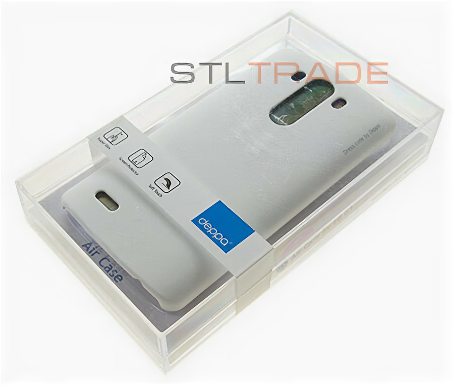 для LG G3 Накладка Air Case для + защитная пленка белая Deppa