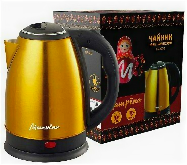 фото Чайник матрёна MA-002 нержавейка желтый